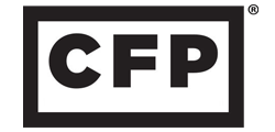 CFP mark within a rectangle, in black and white.