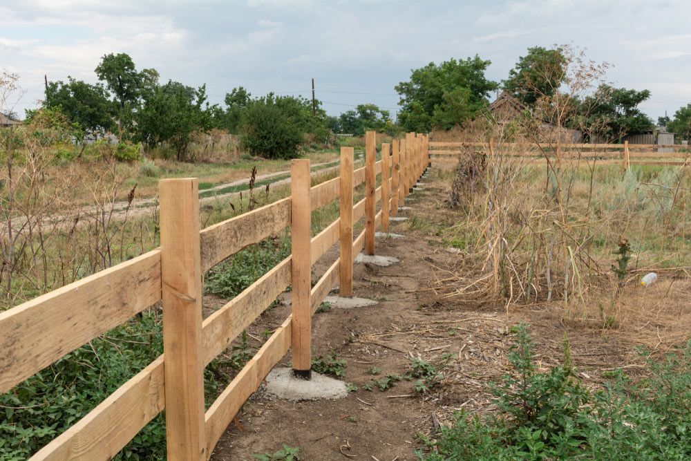 Wooden Ranch Style Fence on the Farm — Fencer in Crescent Head, NSW