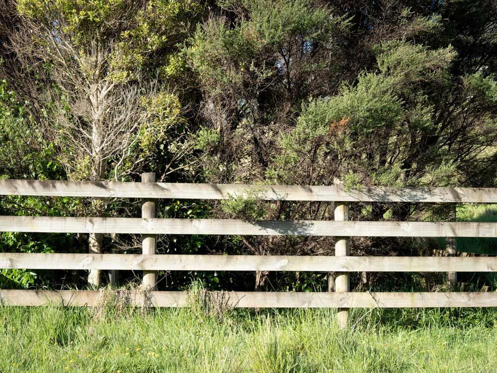 Unpainted Ranch Style Wooden Farm Fence — Fencer in South West Rocks, NSW