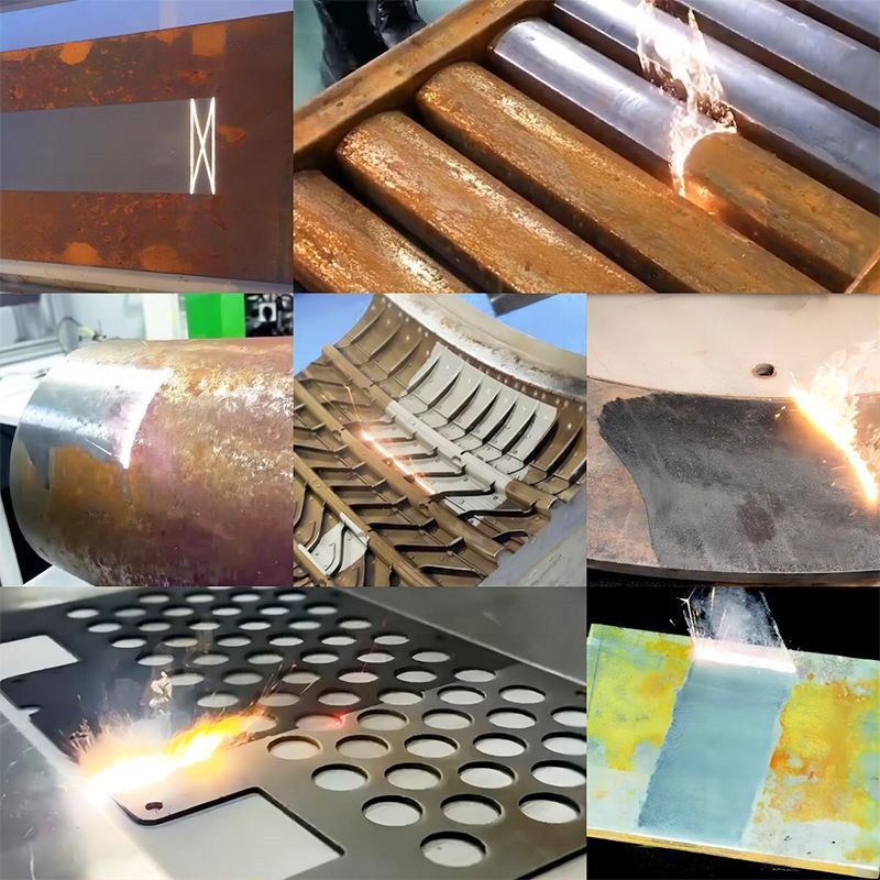 Métal découpé au laser, éliminant la rouille et créant des formes.