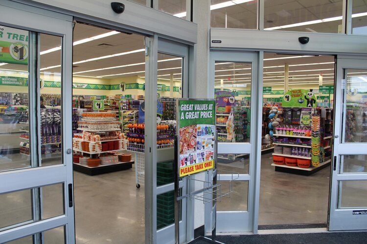 A store with a sign that says `` great value great price ''