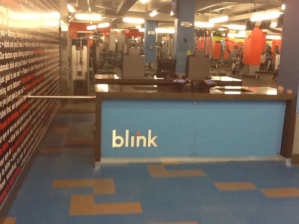 A blue counter with the word blink on it
