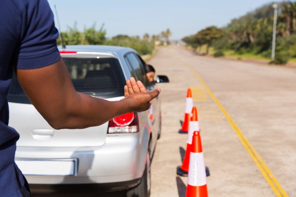 A Man Is Standing Next to A Car on The Side of The Road — R.P's Total Assessments & Driver Training Pty Ltd In Tamworth, NSW