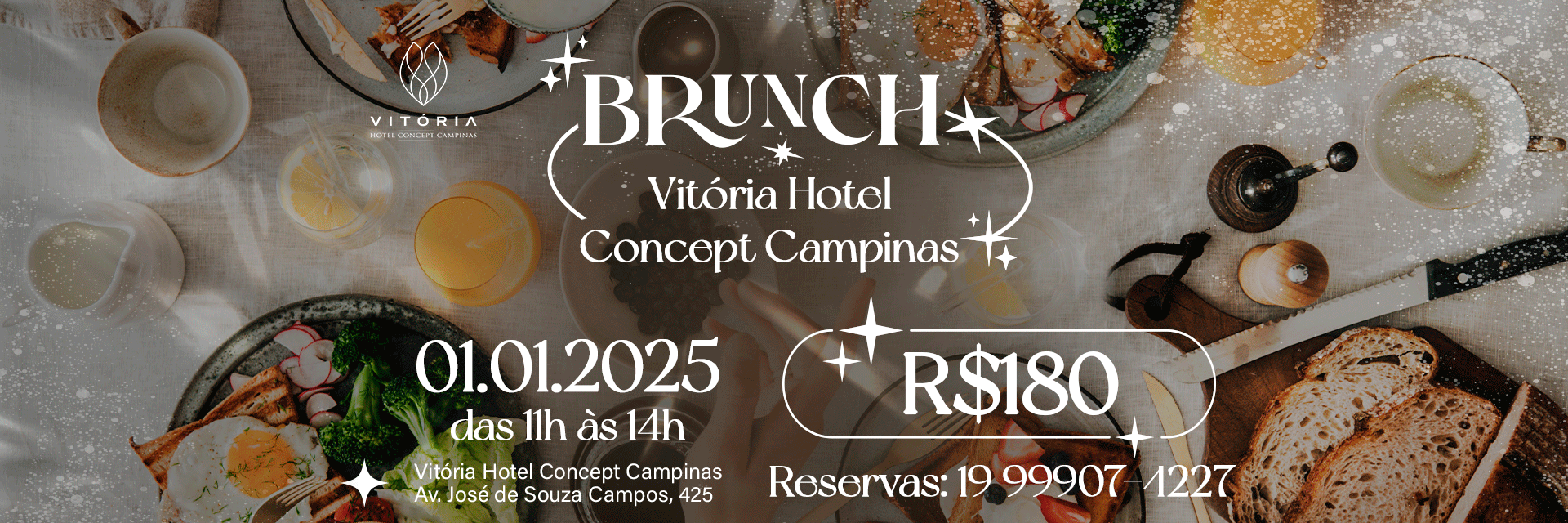 Um cartaz para um brunch no hotel vitoria