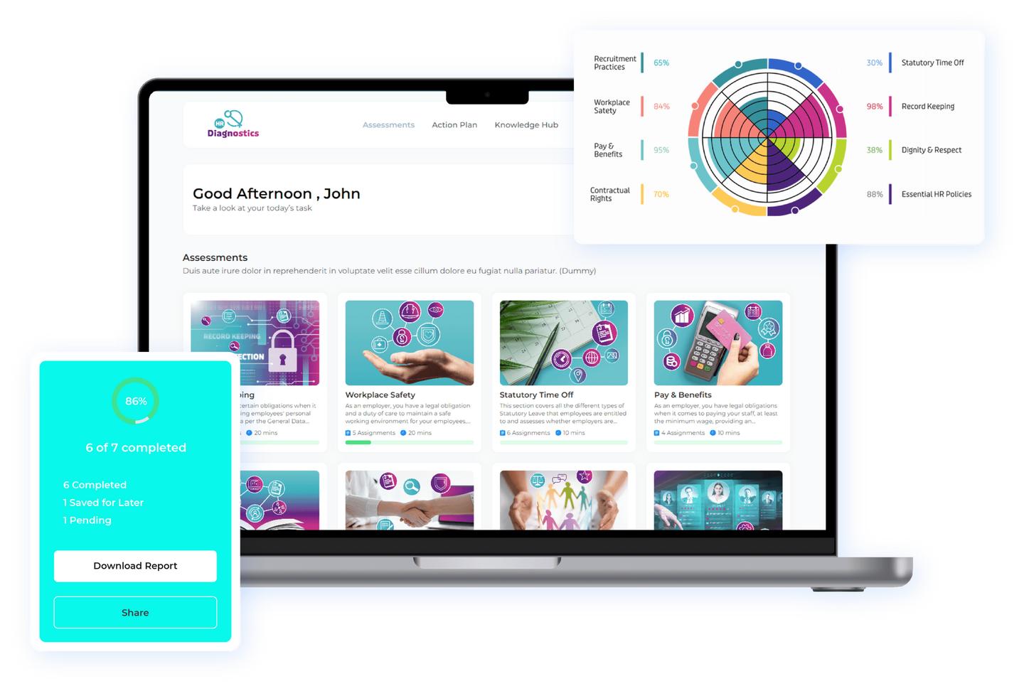 Laptop screen displaying a dashboard with data visualization and a pop-up form.