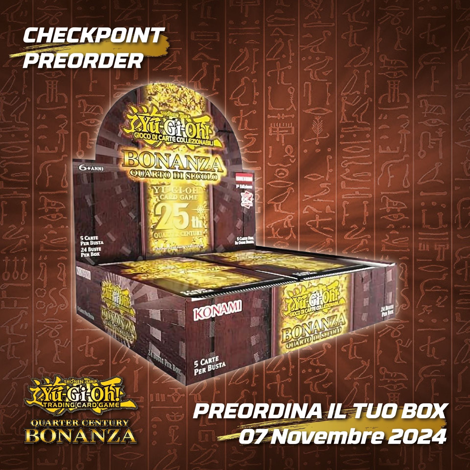 Una scatola di carte Yu Gi Oh che è un preordine di Checkpoint