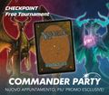 Una pubblicità per il torneo gratuito di checkpoint commander party