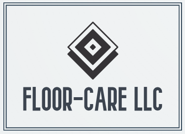 A black and white logo for floor-care llc