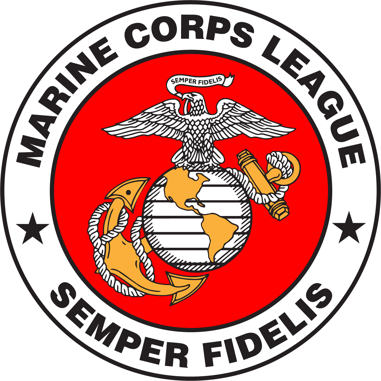 The logo for the marine corps league semper fidelis