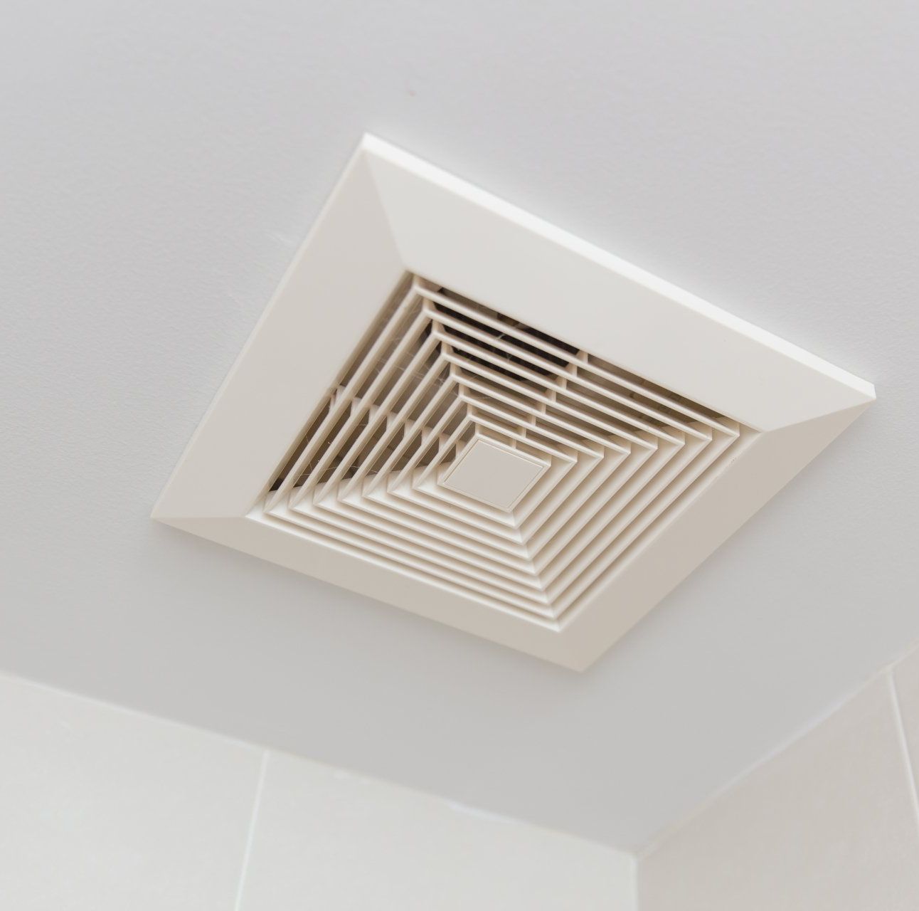 ventilation moisture duct in bathroom ceiling