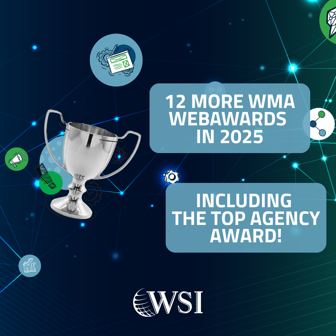 A silver trophy with the words `` 15 more wma webawards in 2023 '' written on it.