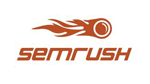 Semrush logo: Orange comet icon with