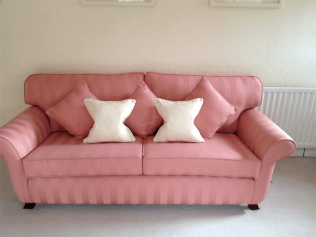 pink sofa