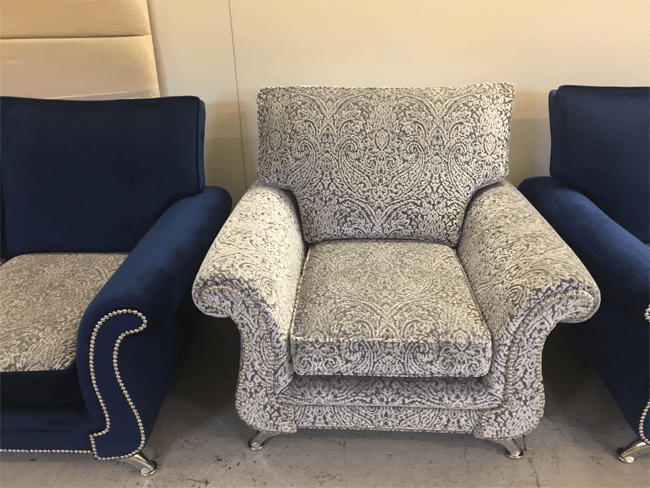 upholstered armchairs