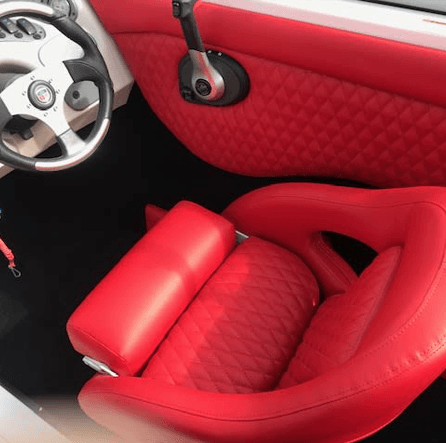 red car interior