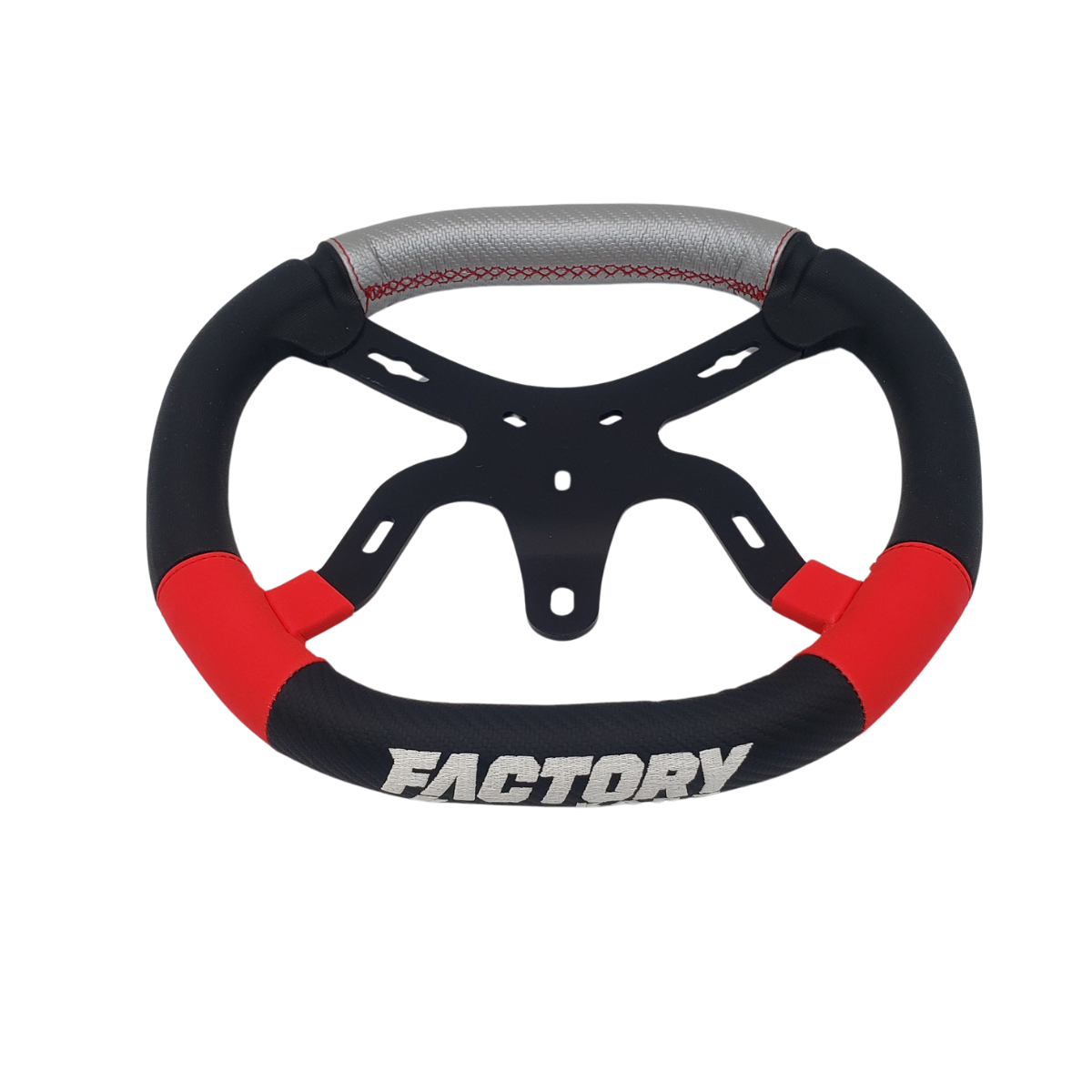 KG M7 STEERING WHEEL, FLAT TOP, 330MM, ERGONOMIC, BLACK , W/ VERY HIGH GRIP