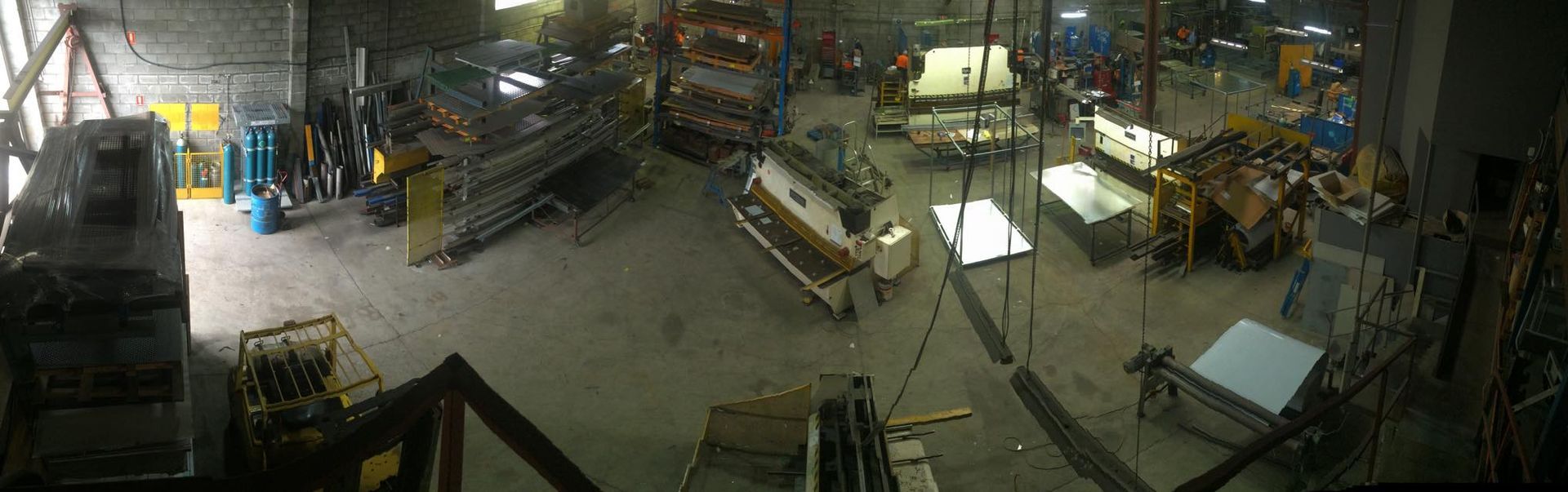 An aerial view of a factory filled with lots of machinery.