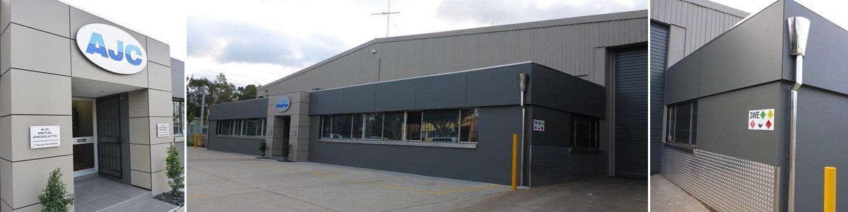 A collage of three pictures of a large building.