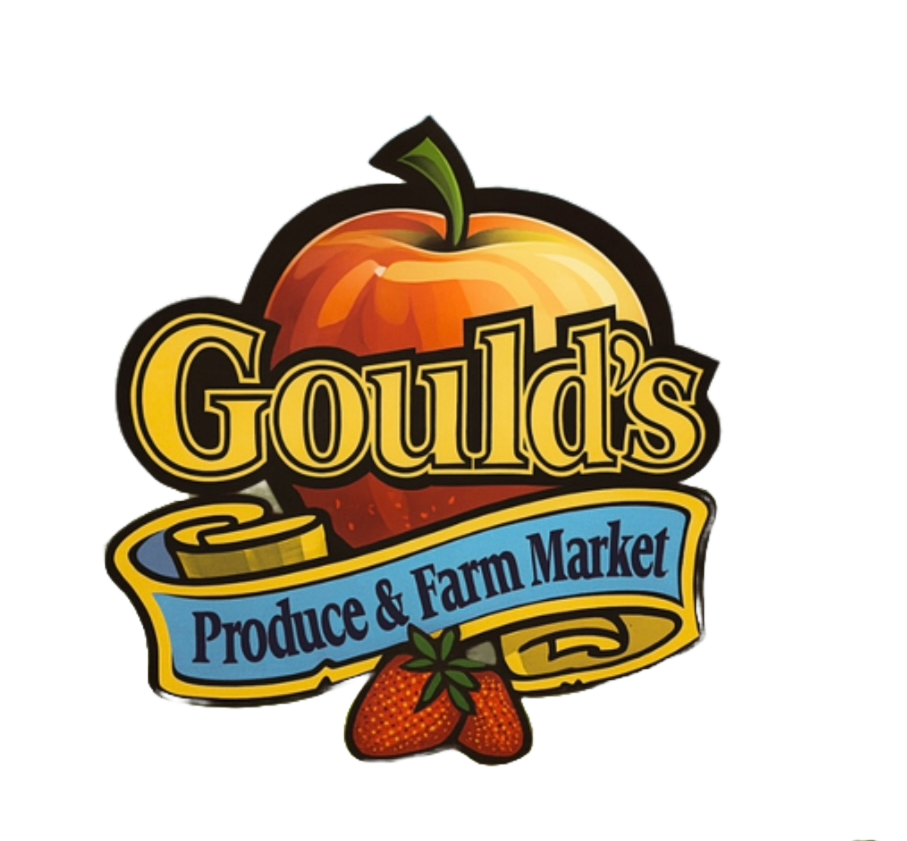 A logo for gould 's produce and farm marker
