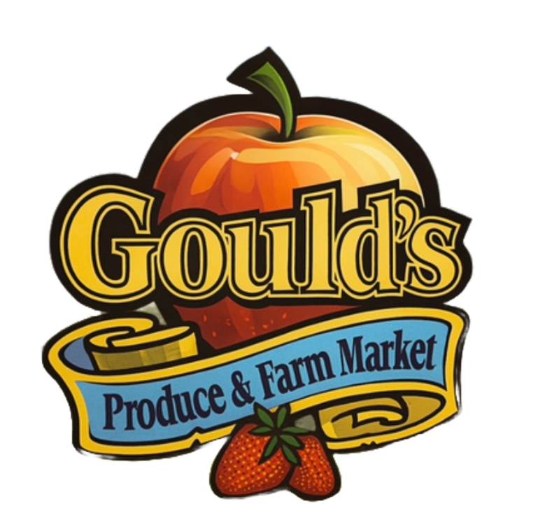 A logo for gould 's produce and farm marker