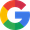 The google logo is a rainbow colored circle with a blue g in the middle.