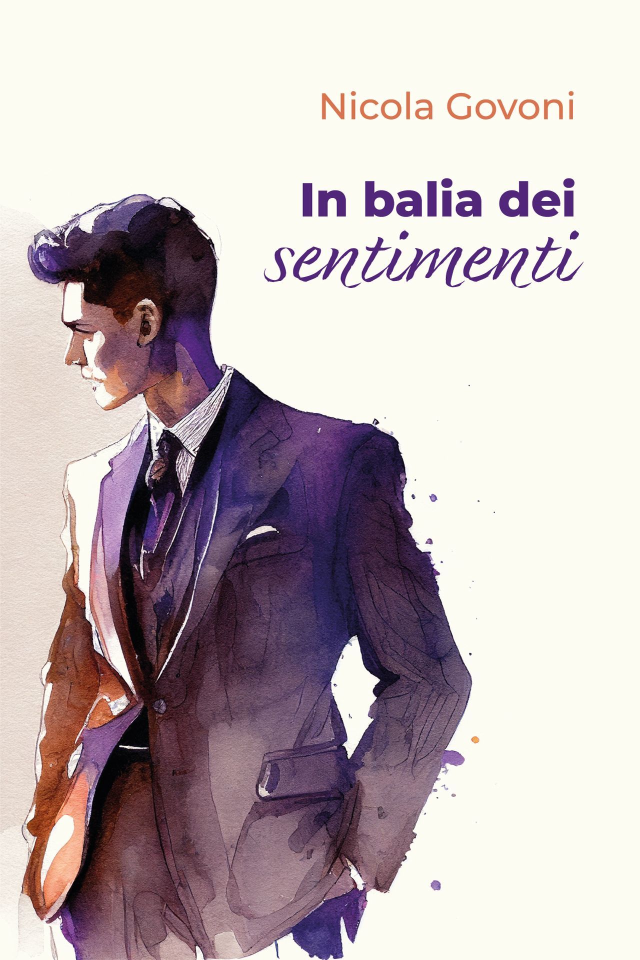 Copertina libro In balia dei sentimenti di Nicola Govoni realizzata da Beatrice Spada designer