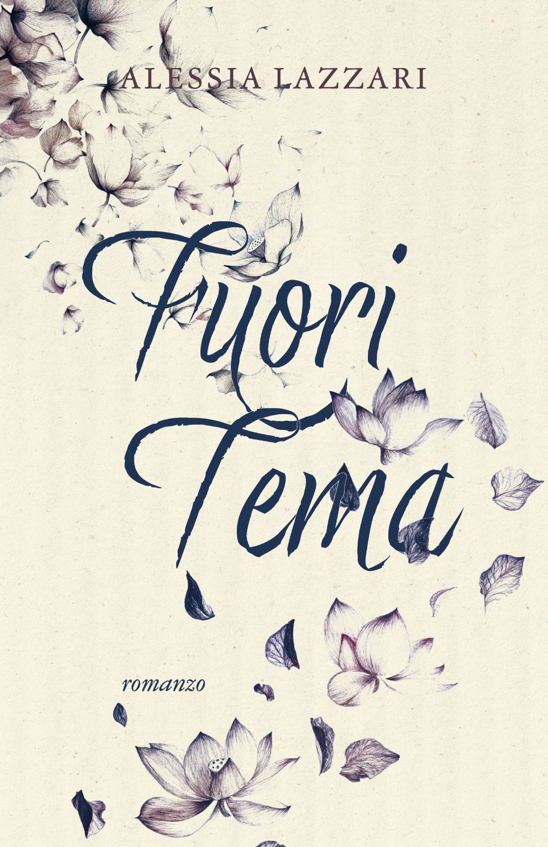 Copertina libro Fuori Tema di Alessia Lazzari realizzata da Beatrice Spada designer
