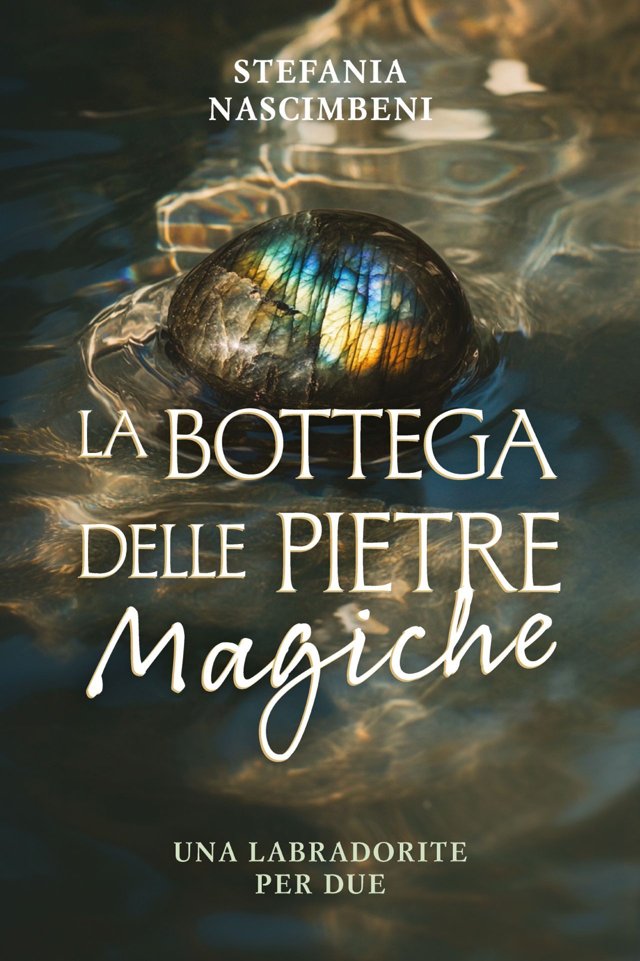 Copertina libro La bottega delle pietre magiche di Stefania Nascimbeni realizzata da Beatrice Spada designer