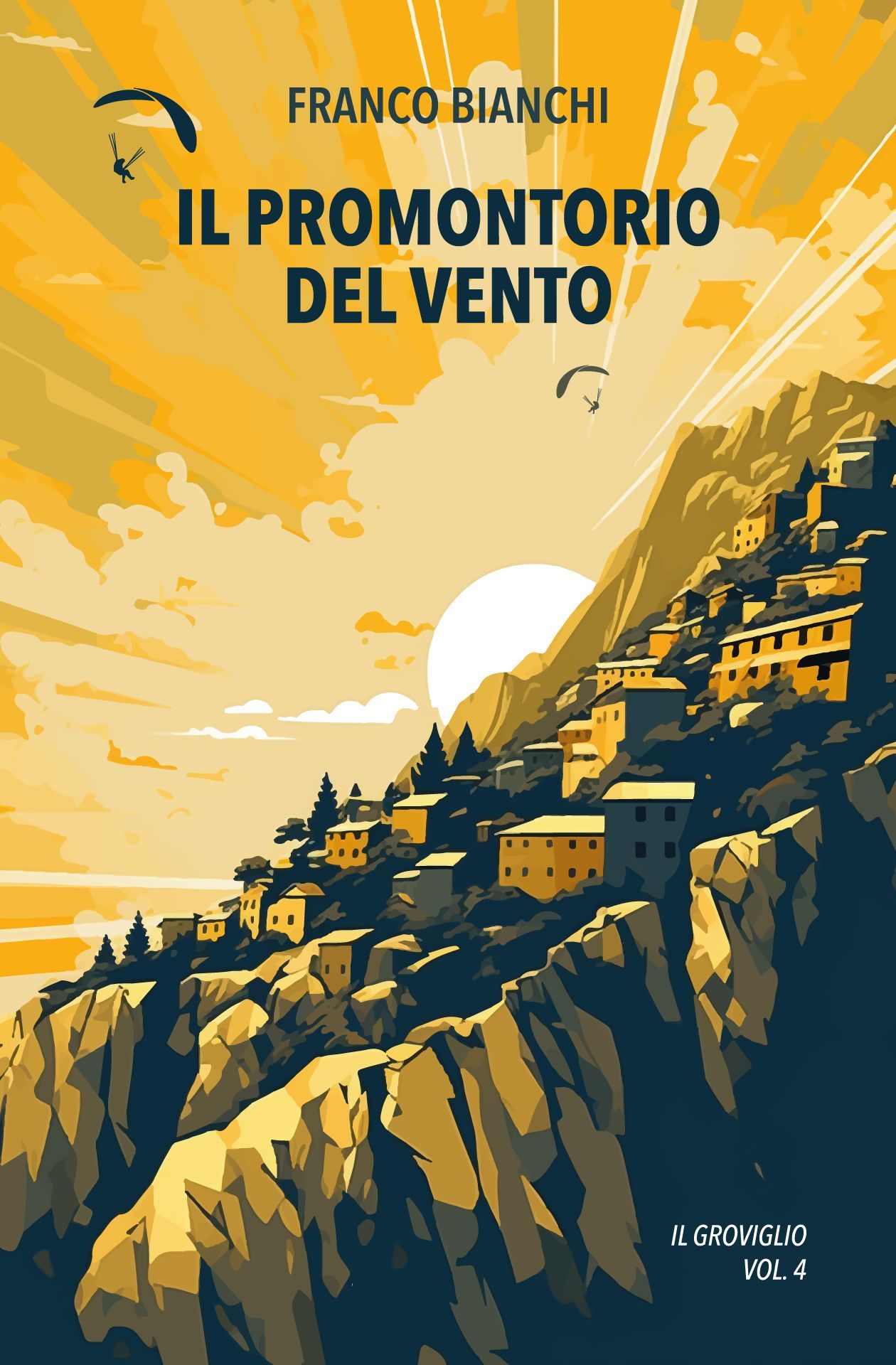 Copertina libro Il promontorio del vento di Franco Bianchi realizzata da Beatrice Spada designer