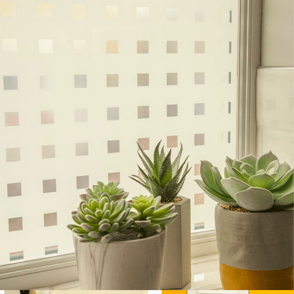 Static cling window films for privacy and decor