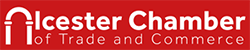 The logo for the alcester chamber of trade and commerce