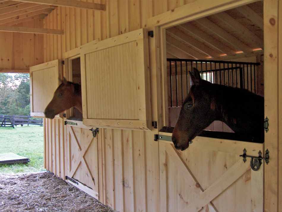 horse stalls in a barn