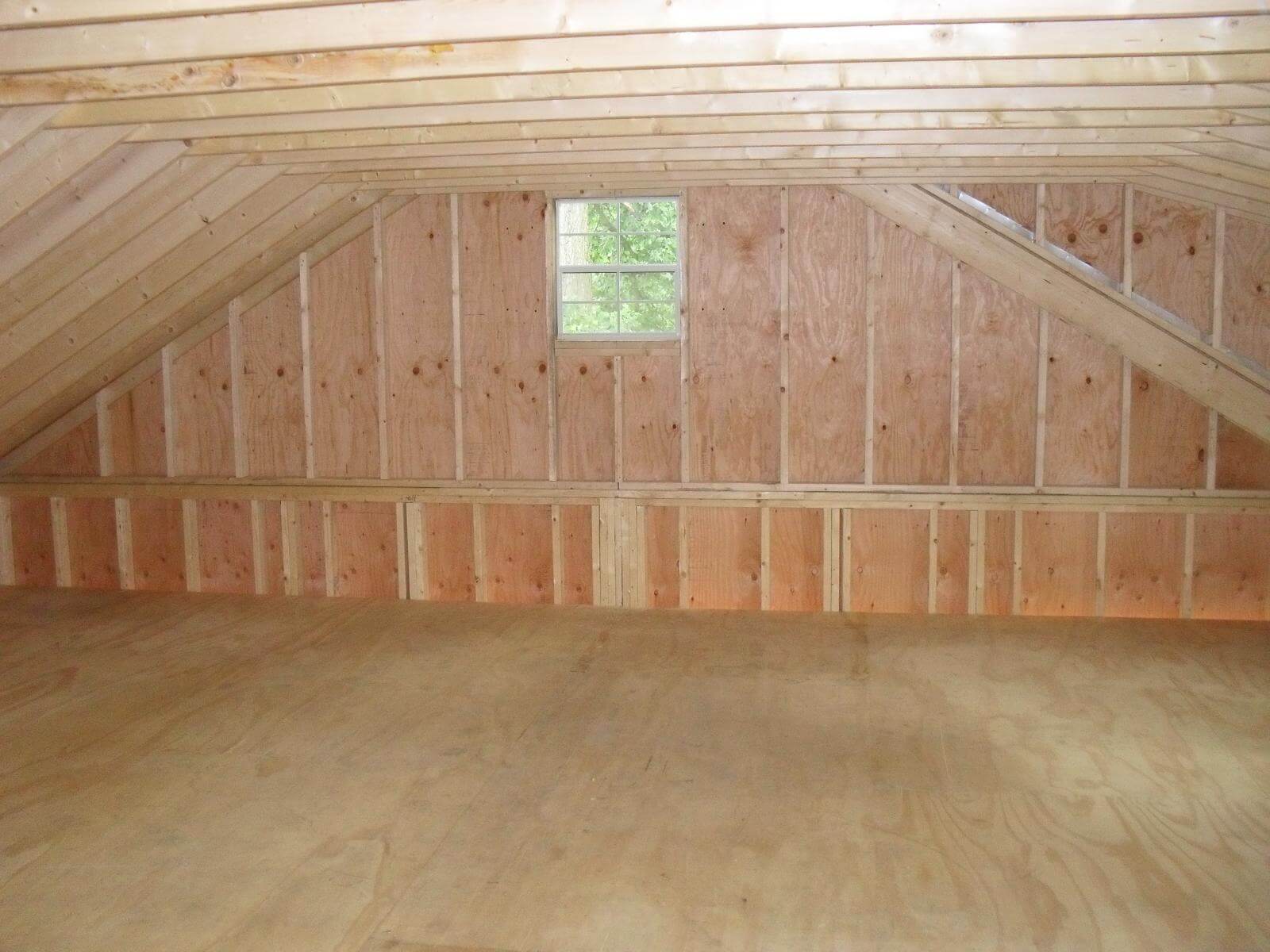 second floor of two story garage