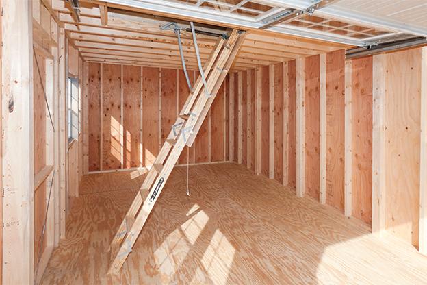 interior of garden garage