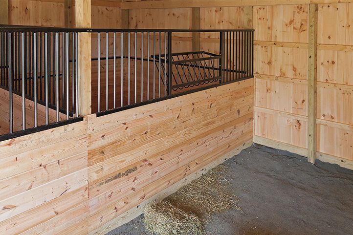 horse stalls in a barn