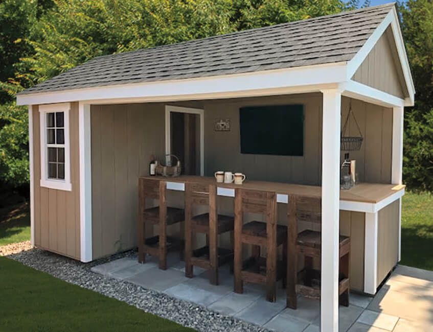 outdoor bar made from a cabana