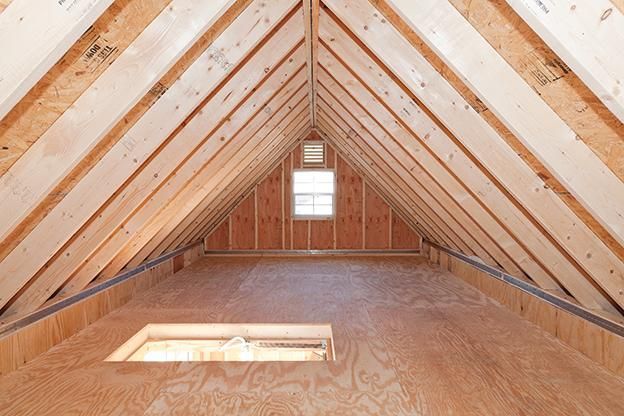 Shed loft interior