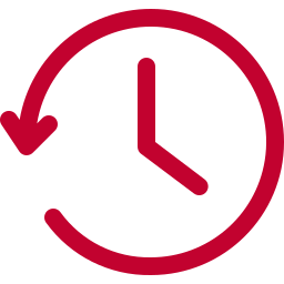 Icon of a clock surrounded by an arrow