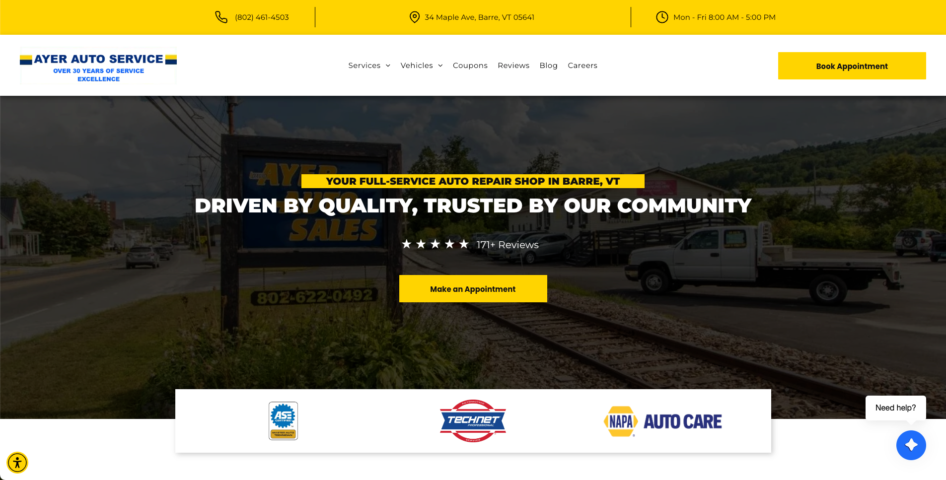 Careers Ayer Auto Service, Barre, VT