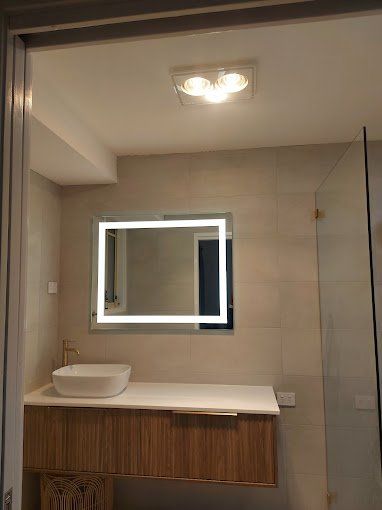 Lights Installation in Bathroom — Electrician In Newcastle, NSW