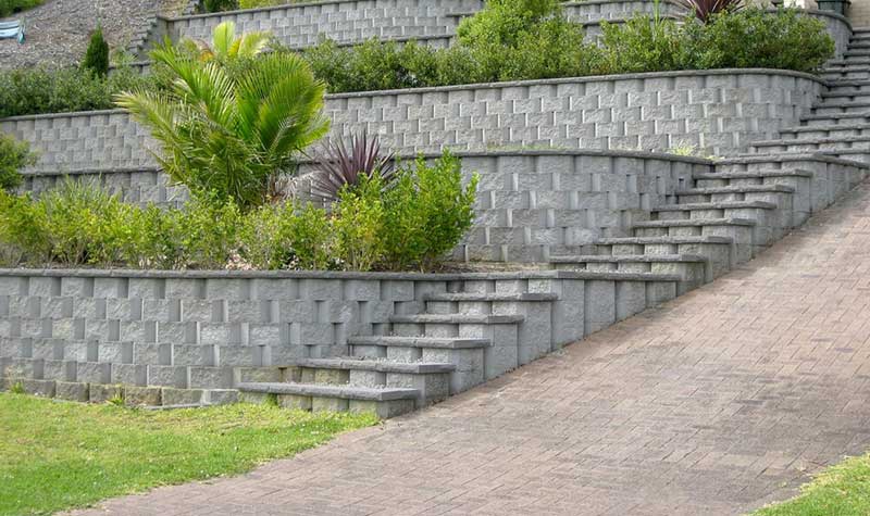 Stone stairs landscape — Landscaping in Bomaderry, NSW