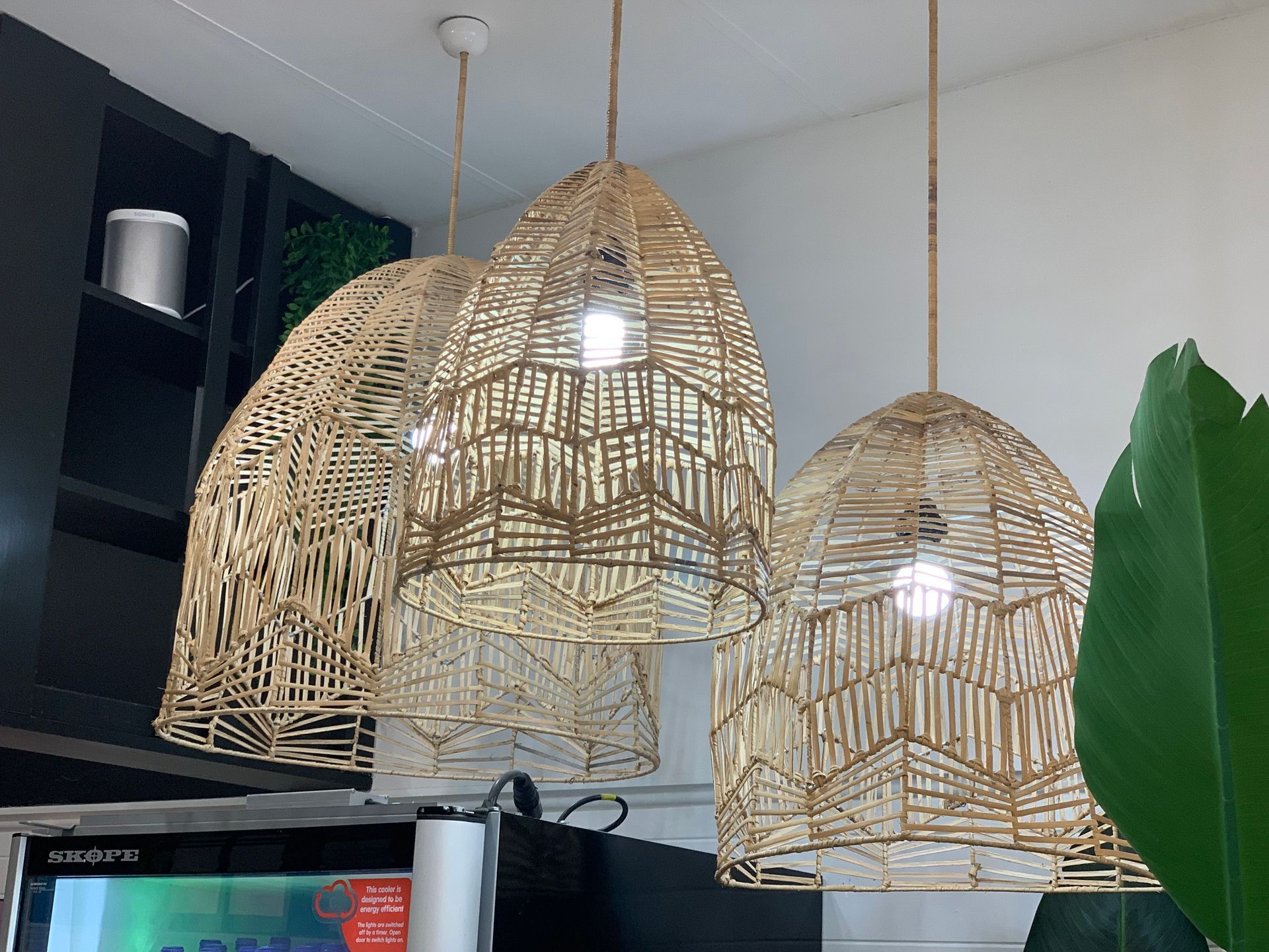 Three Woven Pendant Lights Hanging From the Ceiling — DG Electrical & Fire In Kiama, NSW