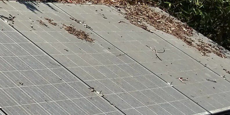 Dirt on Solar Panel