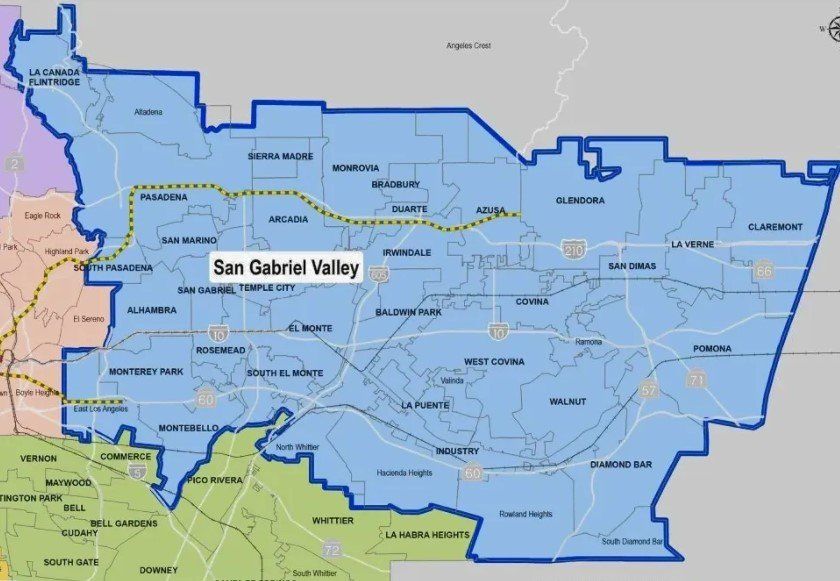 San Gabriel Valley Map