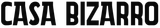 A black and white logo for casa bizarro on a white background