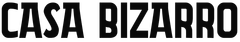 A black and white logo for casa bizarro on a white background