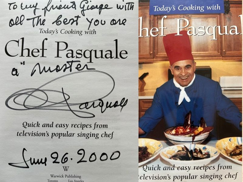 Autographed cookbook from Chef Pasquale