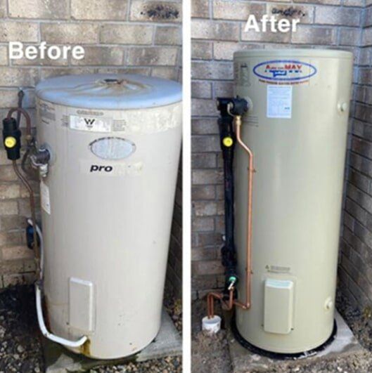 Before and After Upgrading the Hot Water System — Rossi Plumbing in Gold Coast, QLD