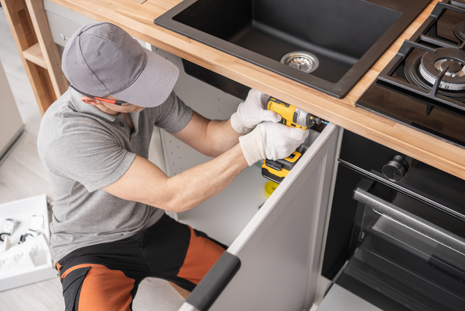 An image of custom cabinet installation in Coconut Creek, FL by local cabinetry professional