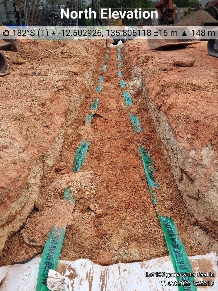 Layering Underground Pipes — Fletcher's Plumbing & Gas Fitting Pty Ltd in Katherine, NT